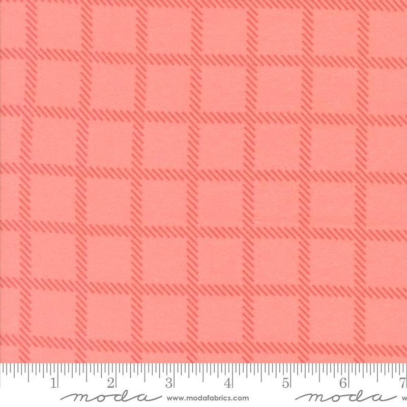 Sherbet Sunshine Flannel 29221-13F Flamingo Cross Check by Corey Yoder for Moda