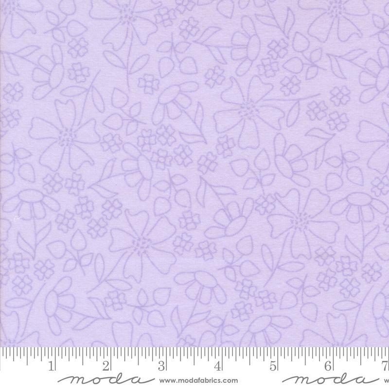 Sherbet Sunshine Flannel 29223-23F Wisteria Sketch Florals by Corey Yoder for Moda