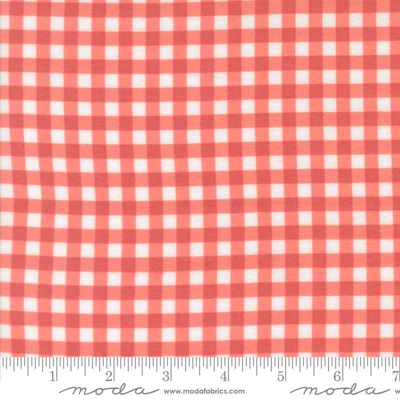 Sherbet Sunshine Flannel 29224-12F Strawberry Gingham Check by Corey Yoder for Moda
