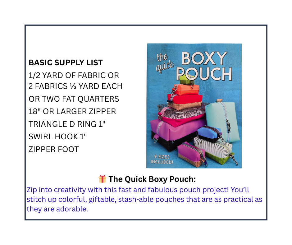 BOXY POUCH BAG SUPPLY LIST