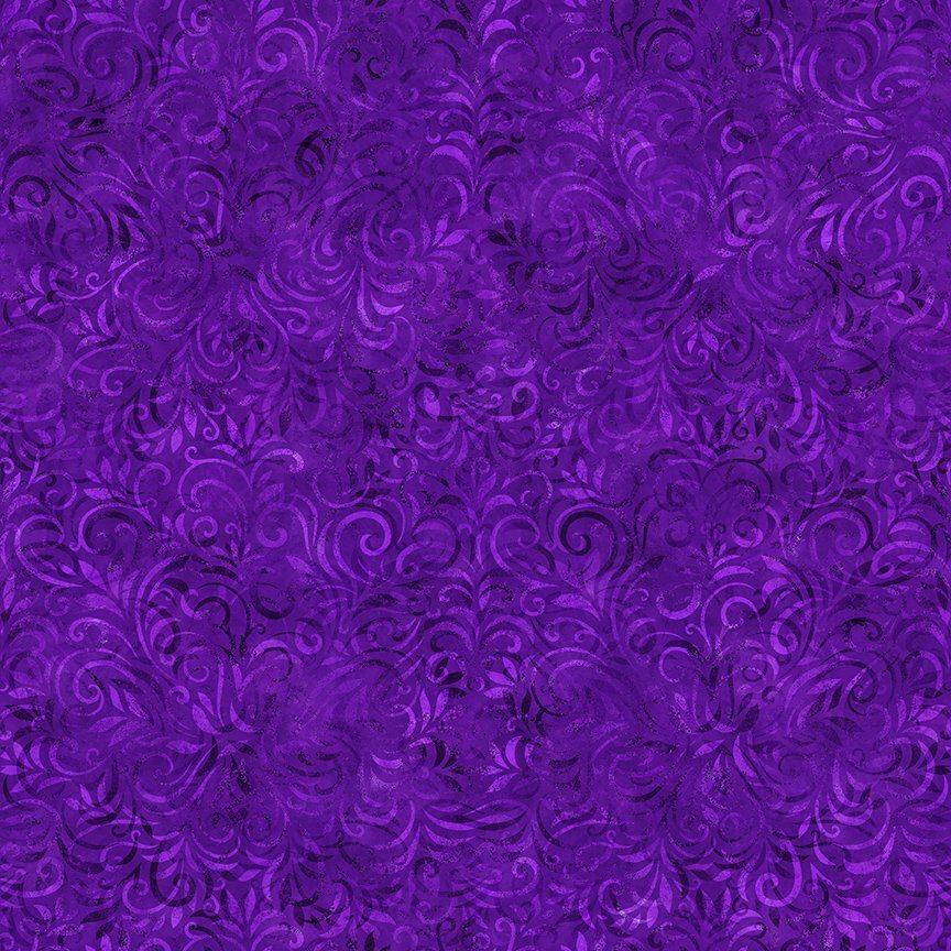 QT Fabrics Coloressence - Blooming Vine Grape 2600-31095-VM