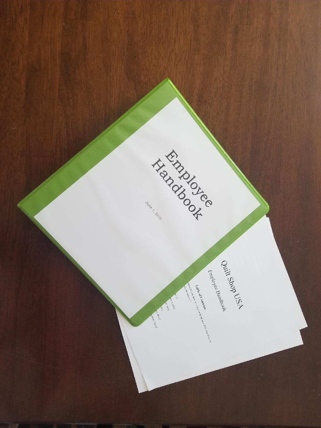 employee handbook template