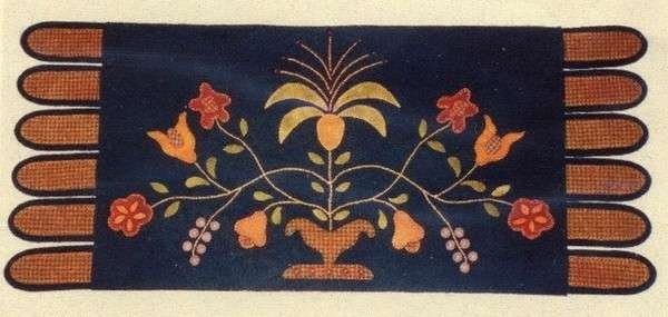 Antique Fl Penny Rug Wool Antique Fl Penny Rug Wool