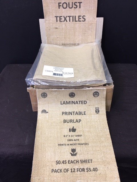 FT-Laminated Printable Burlap Sheets