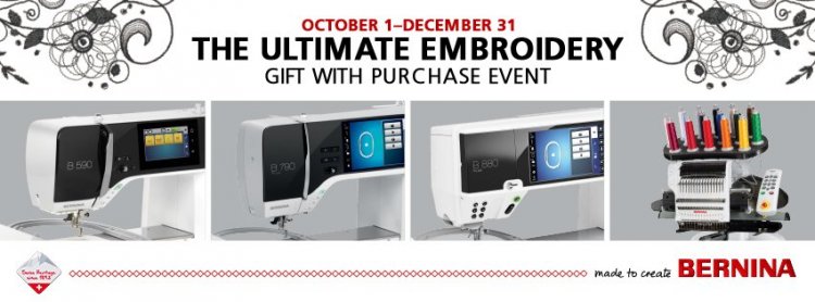 BERNINA's Ultimate Embroidery Gifts with Purchase Sale