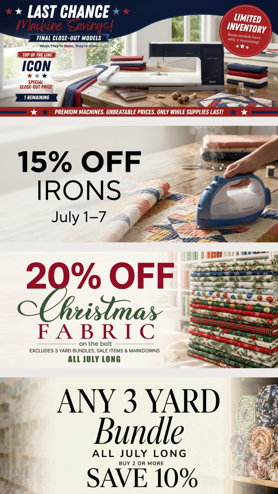 Fabric Warehouse In-store Coupons