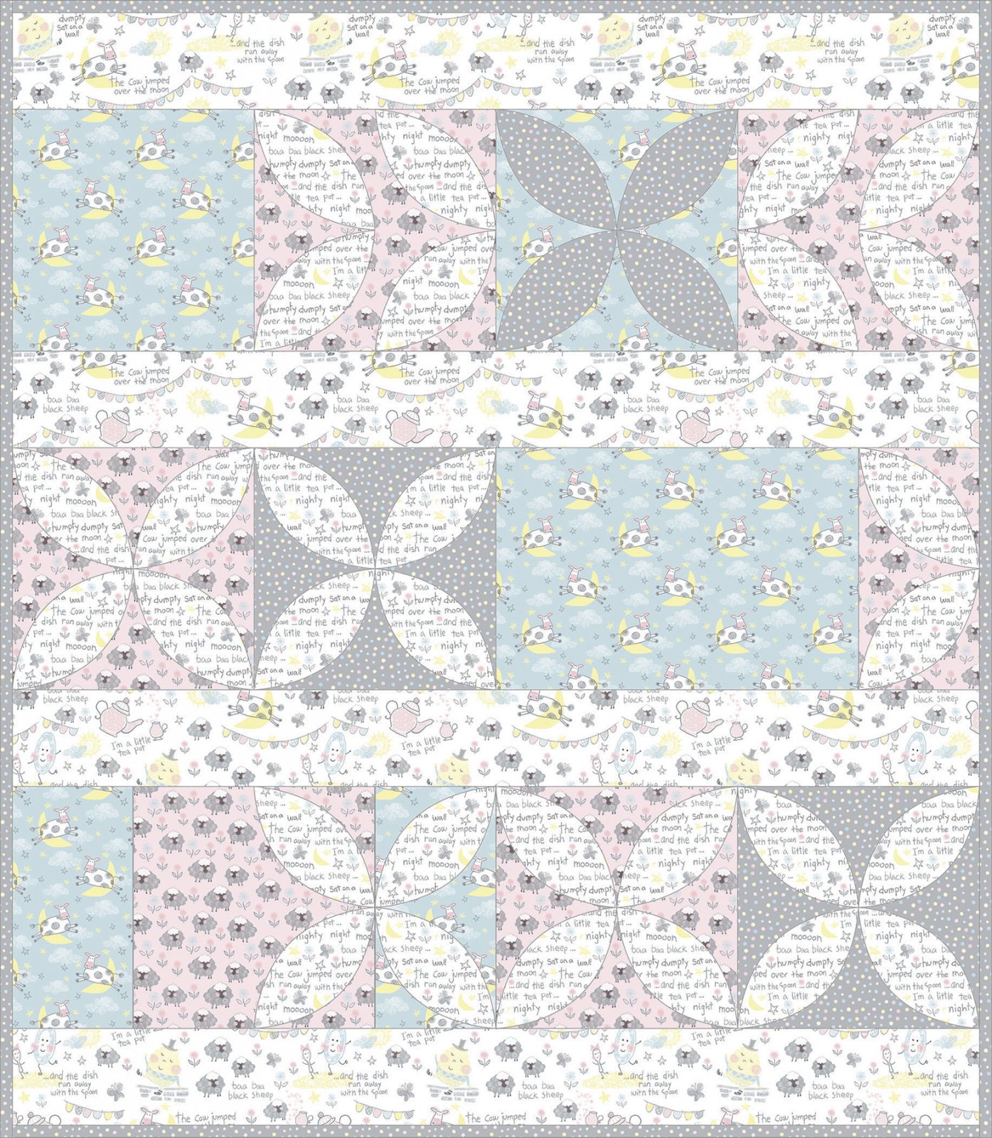 3 Wishes Fabric Nursery Rhymes Quilt