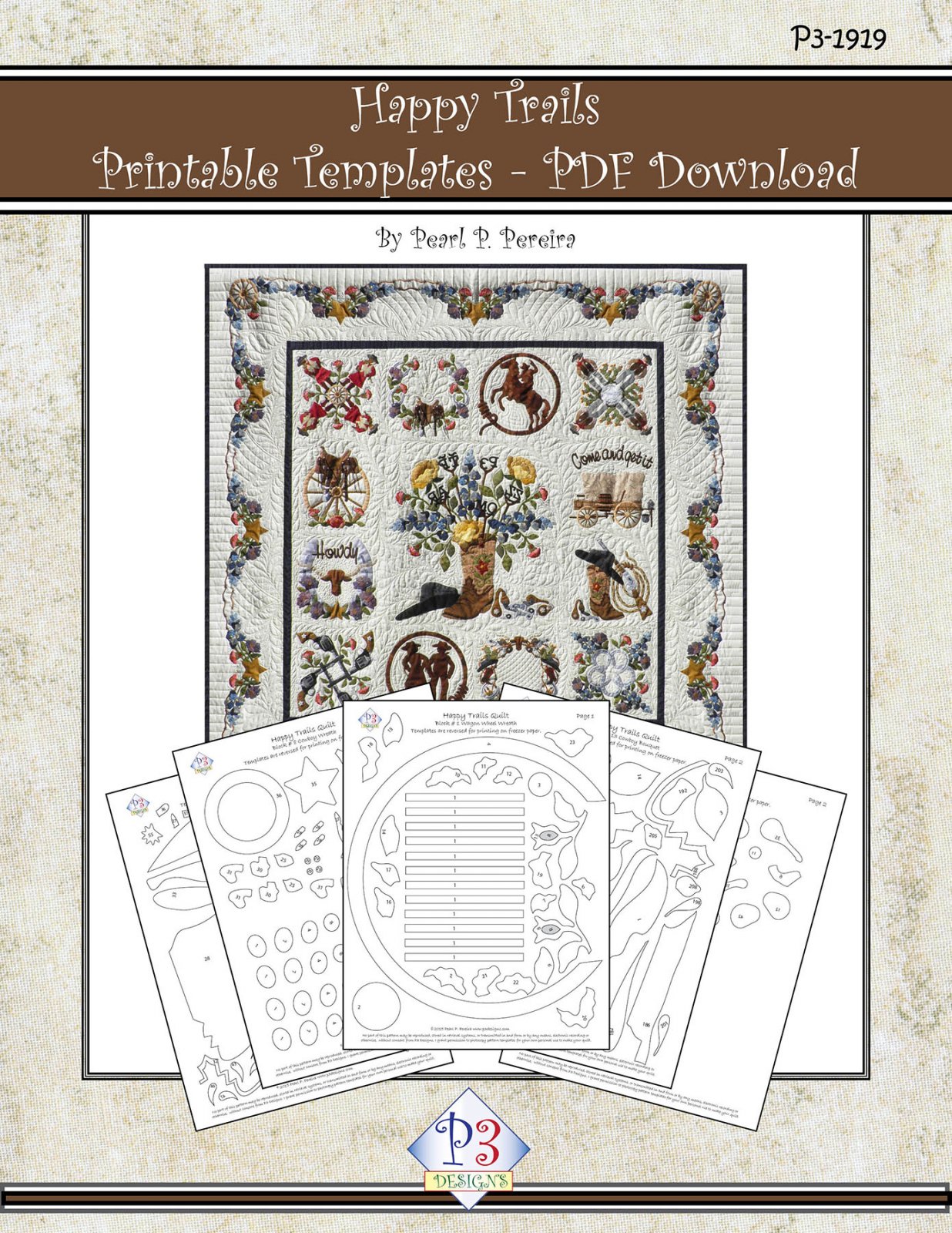 P3-1919 Happy Trails Printable Templates - PDF Download Only