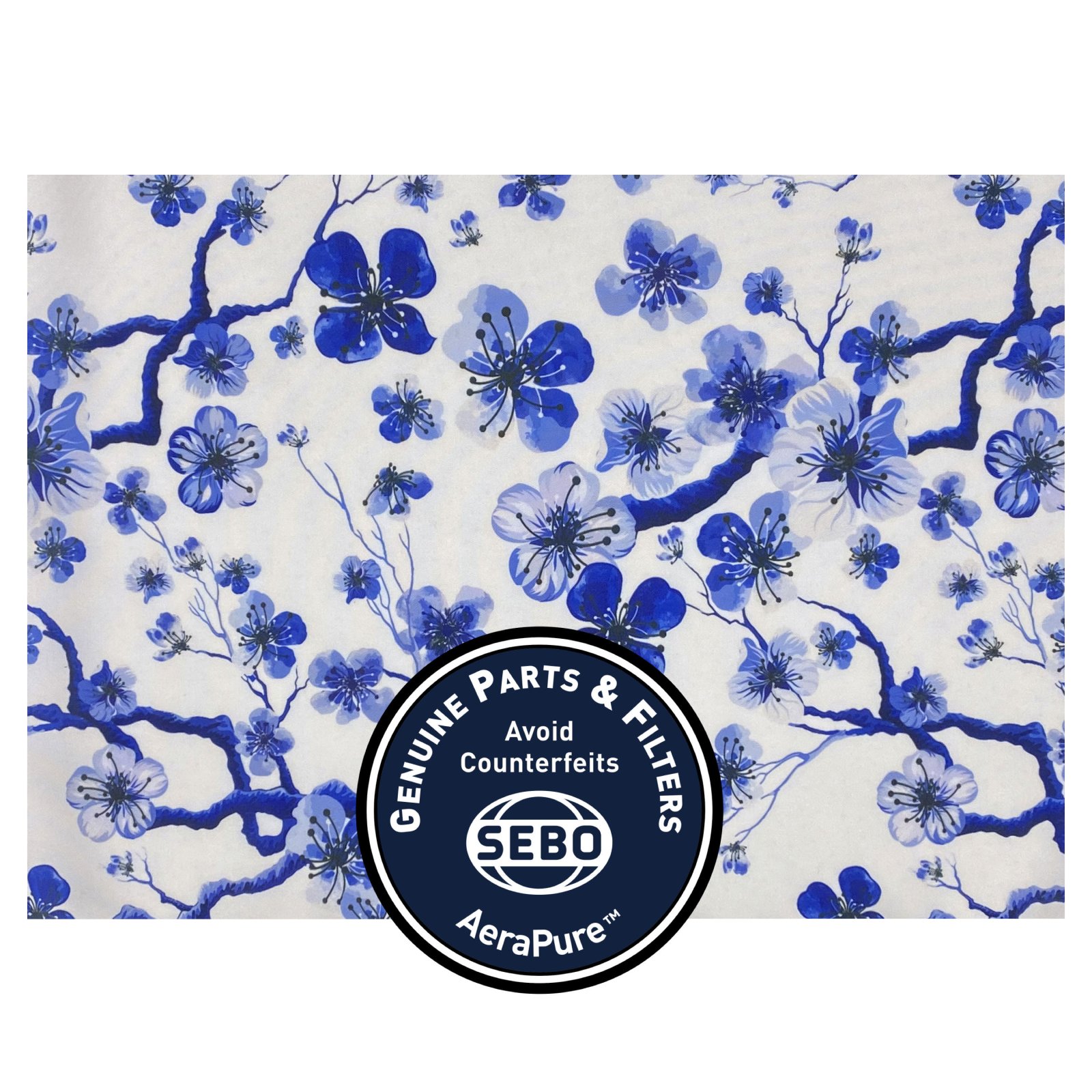 Sebo Felix Exhaust Microfilter with textile (indigo/white