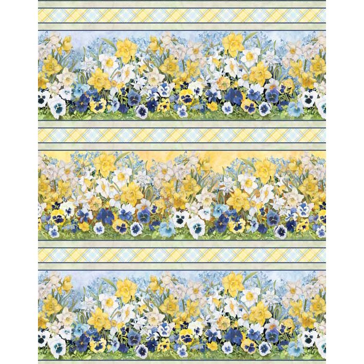 how to from inch cut 10 yardage squares Sunshine Walking Wilmington Prints 79266 154 on