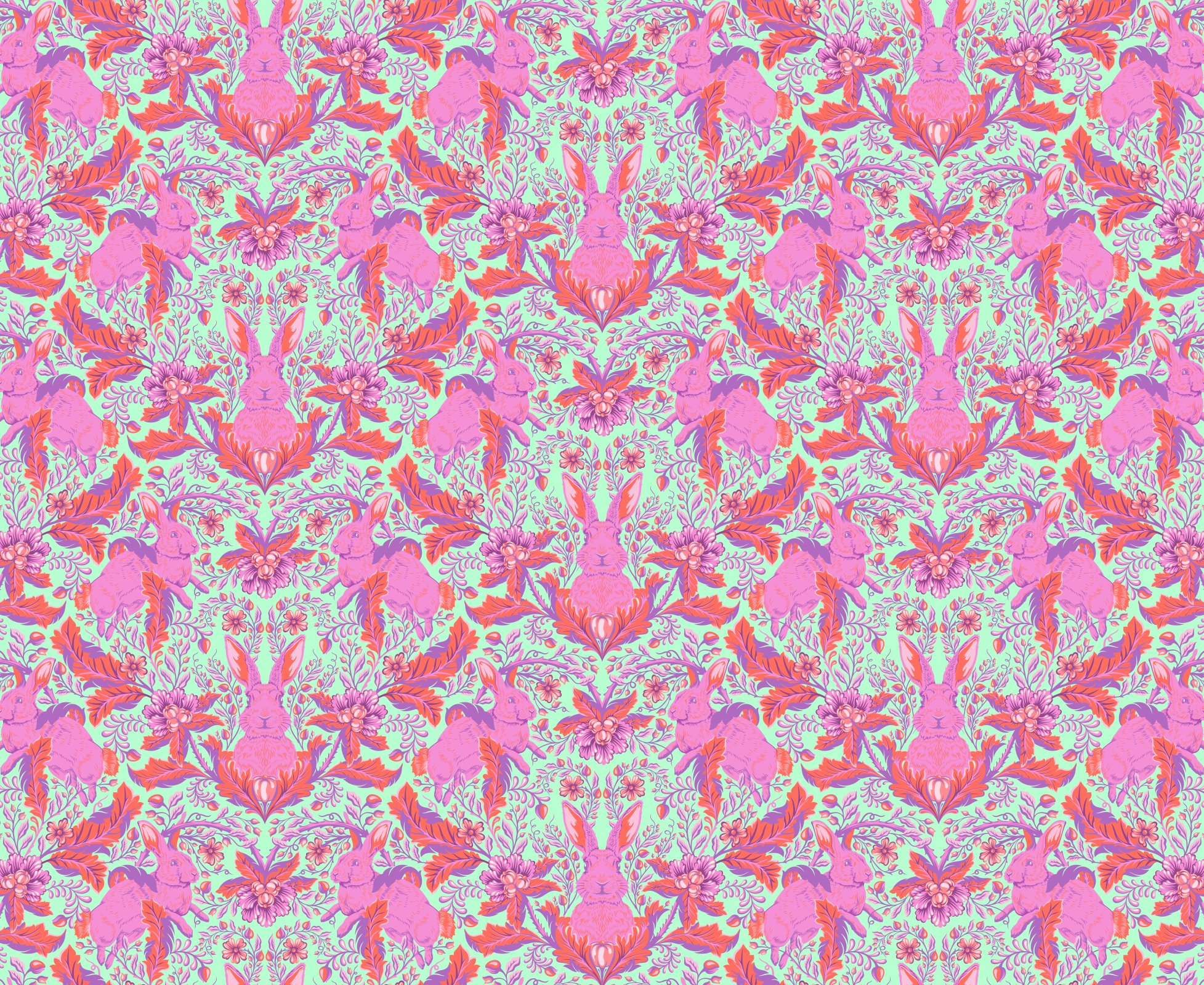 Hoppy Go Lucky - Blossom - Full Moon Forest II - Tula Pink