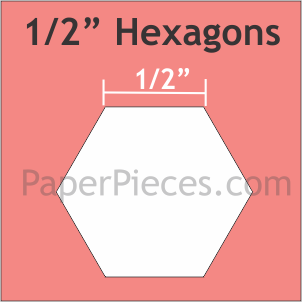 Paper Pieces 2 Hexagon Templates Set of 25