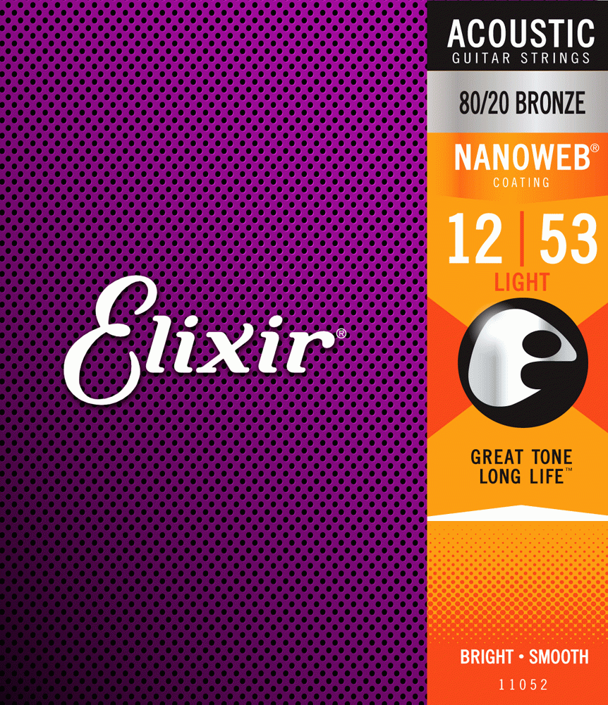 Elixir 11052 Guitar Strings - 80/20  Bronze Acoustic Strings 