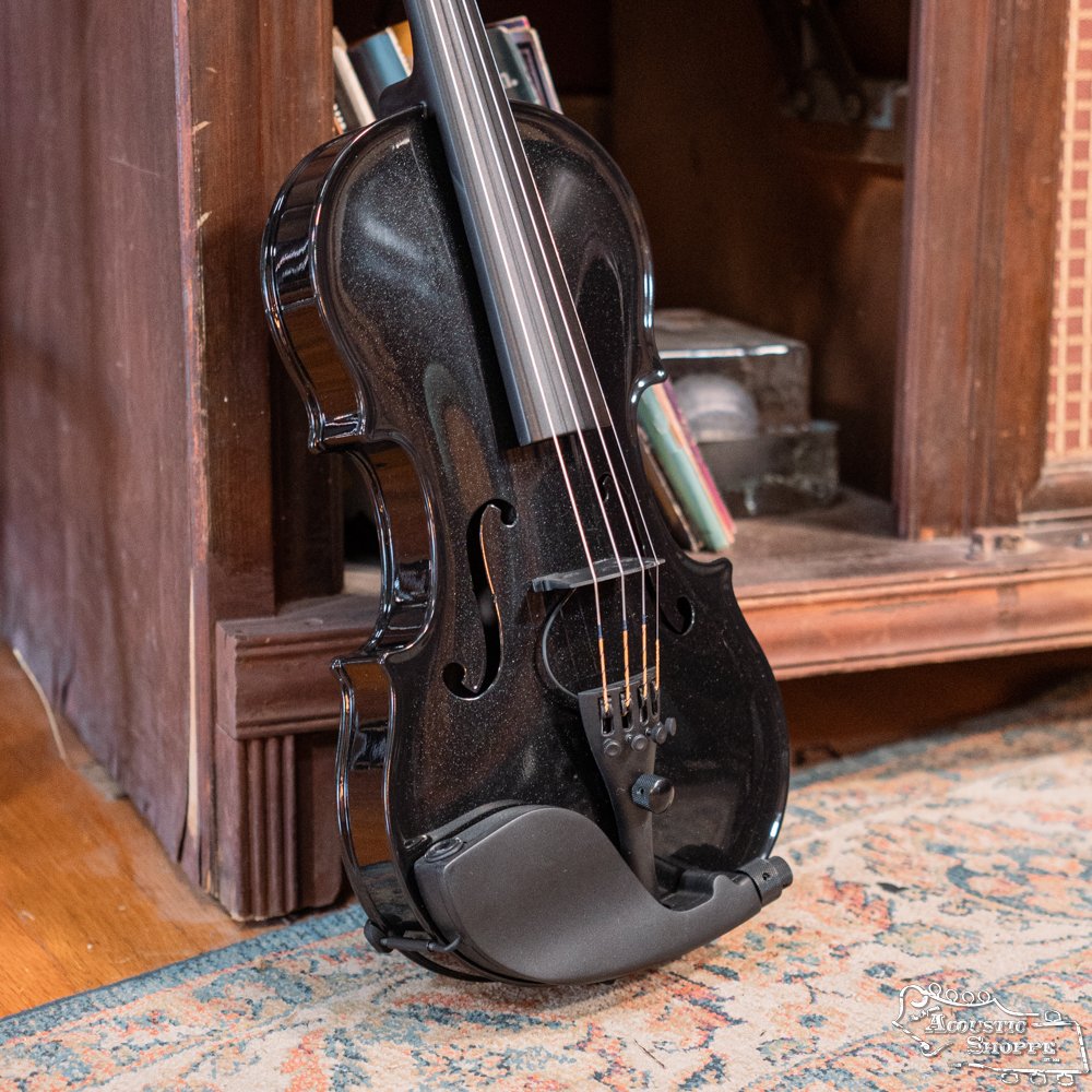 Glasser AEX Acoustic/Electric Carbon Composite 4String Violin Black