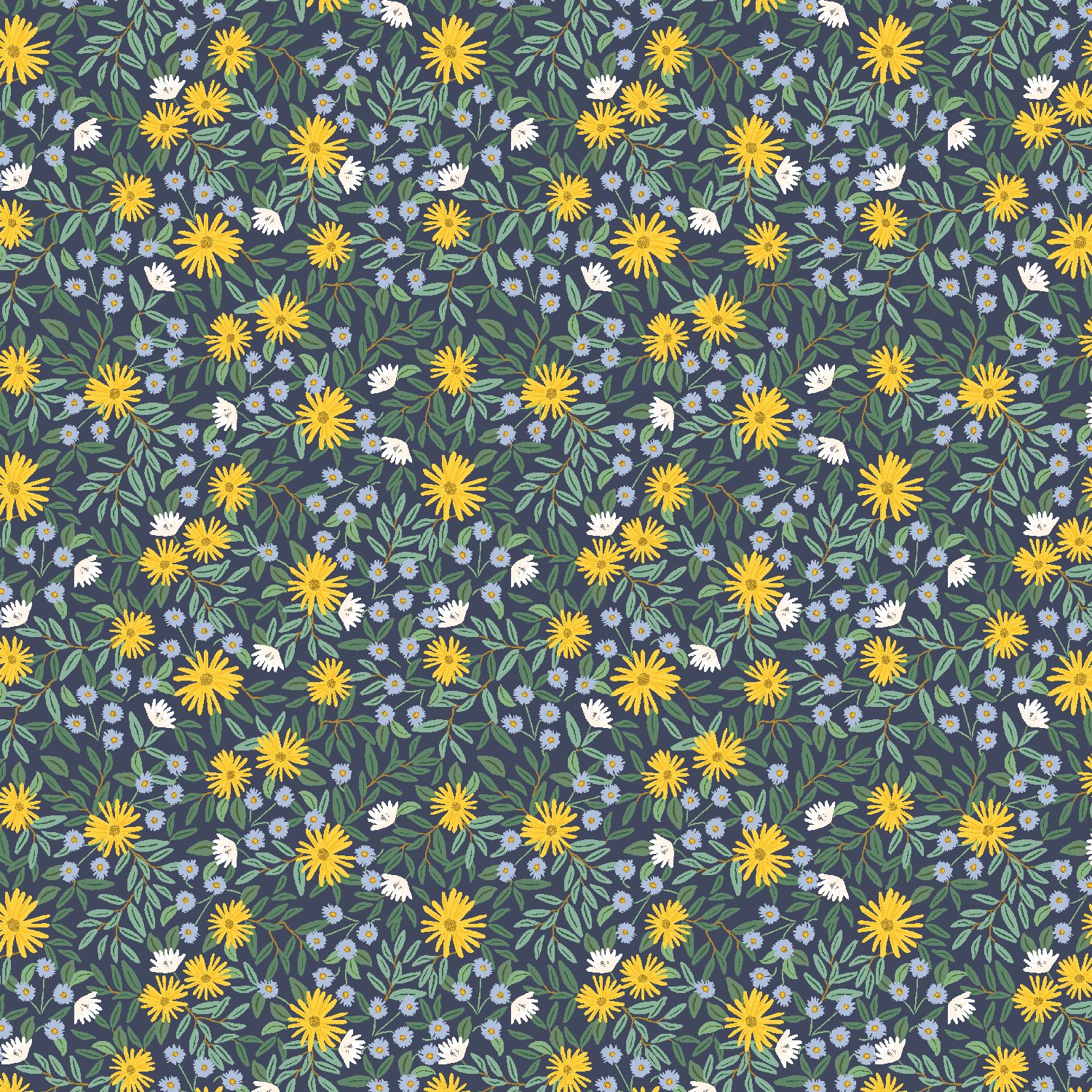 Rifle Paper Co Bramble Daisy Fields Navy Metallic 