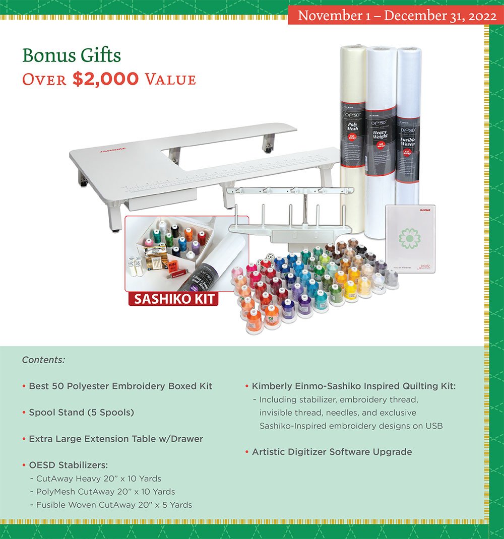 JANOME Continental M17 Professional Quilting, Embroidery and Sewing