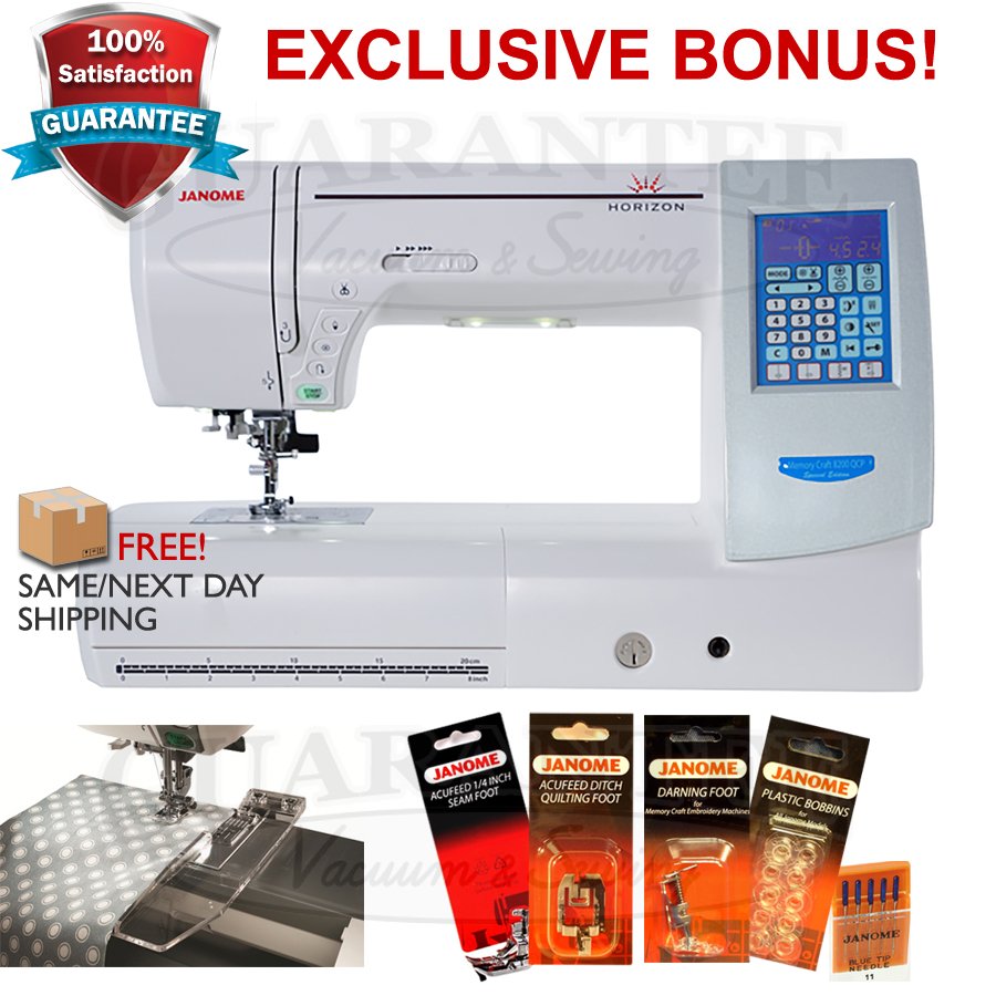 JANOME Horizon Memory Craft 8200QCP Special Edition Quilting and Sewing
