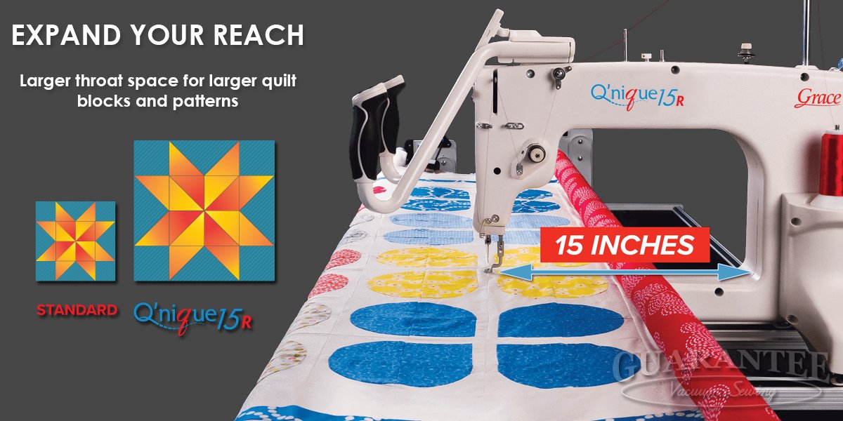 QNIQUE 15R Long Arm Quilting Machine with Stitch Regulator 636343173172