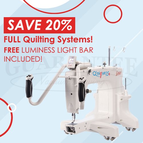 QNIQUE 15R Long Arm Quilting Machine with Stitch Regulator 636343173172