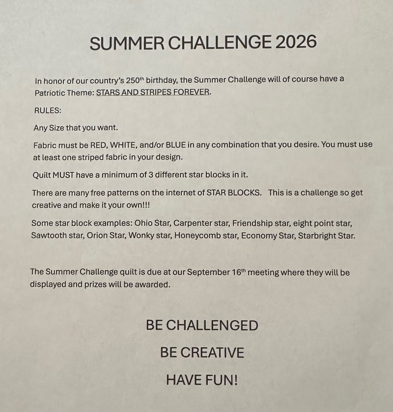2026 Summer Challenge