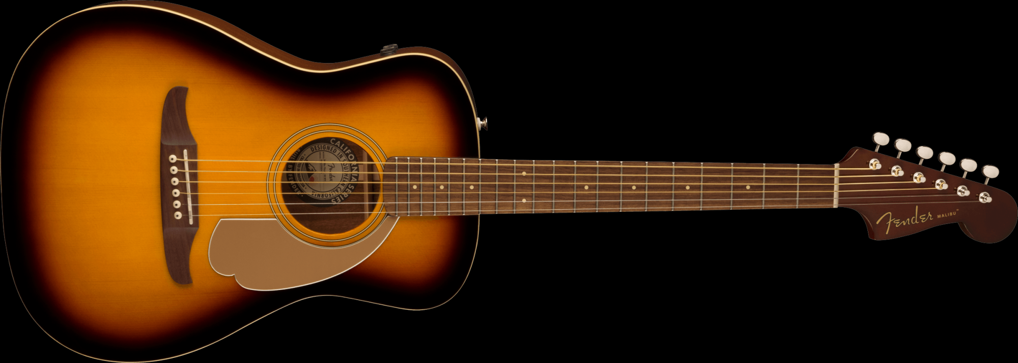 Fender Malibu Player, Walnut Fingerboard, Gold Pickguard, Sunburst