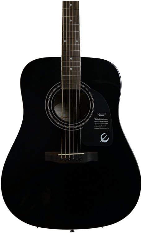 Epiphone DR-100 Acoustic Guitar - Black - 711106260013