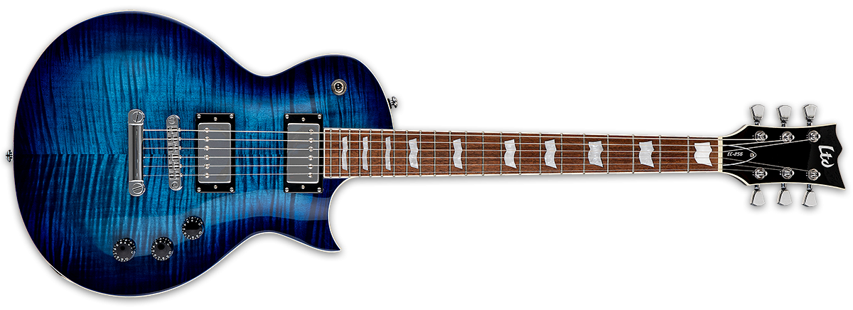 ESP LTD EC-256FM Electric Guitar - Cobalt Blue - 799493258035