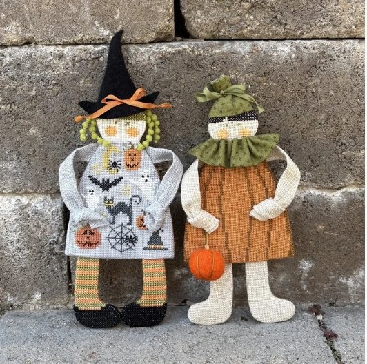 Stitchy Folk Hazel & Jack Under cross stitch pattern + Doll Templates by Under the Garden Moon - Copy