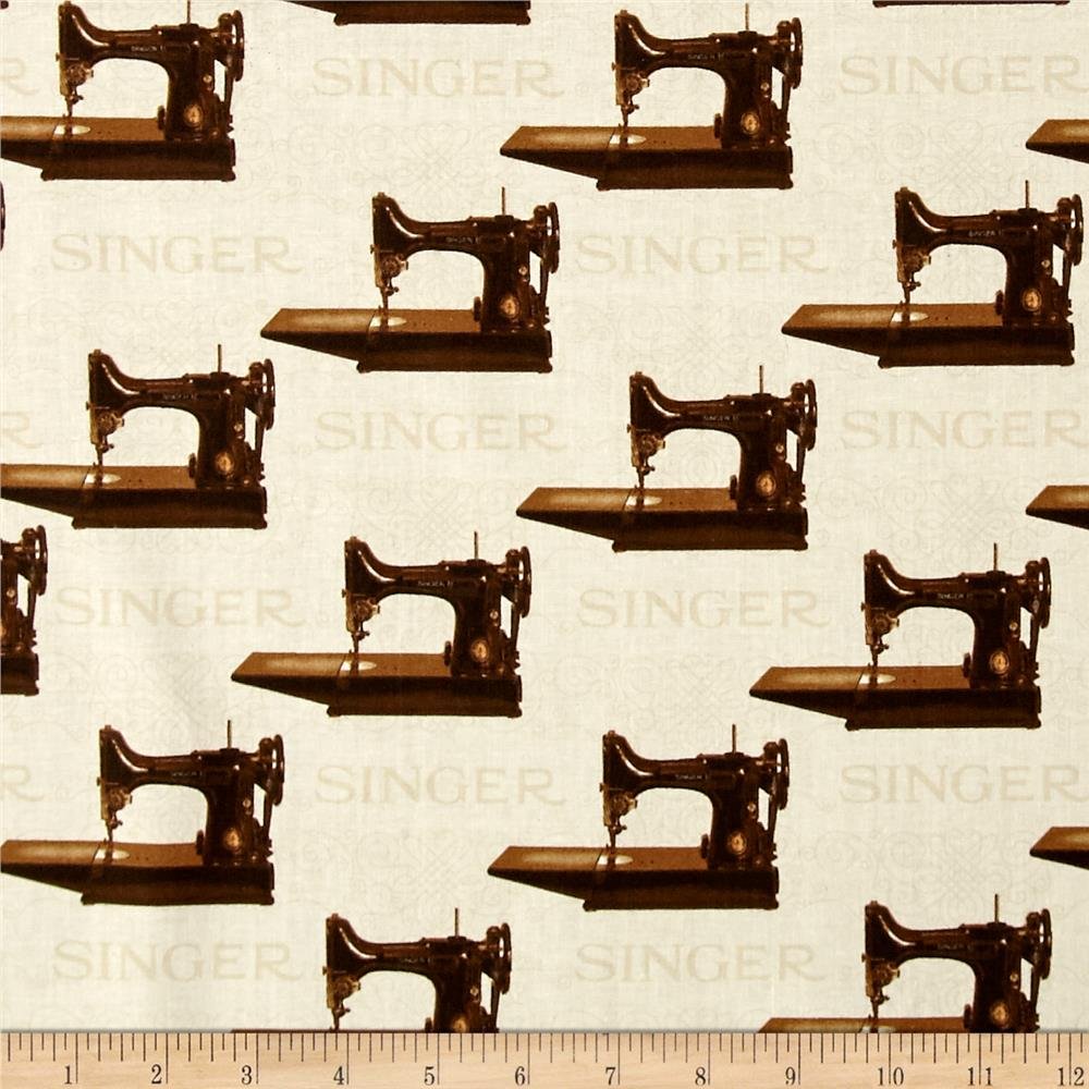 Singer 221 Featherweight Fabric Sepia 012998