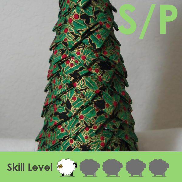 No Sew Folded Fabric Christmas Tree Table Decoration