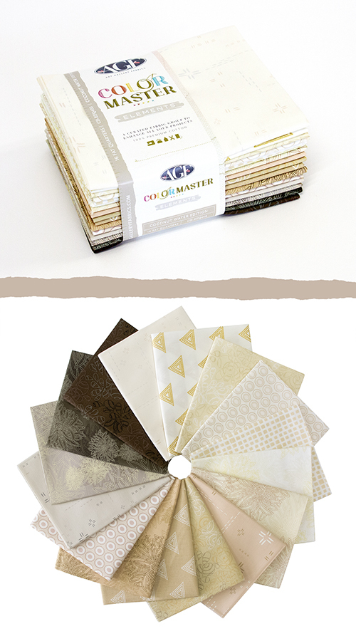 Color Master Elements Coconut Water Fat Quarter Bundle (16pc)