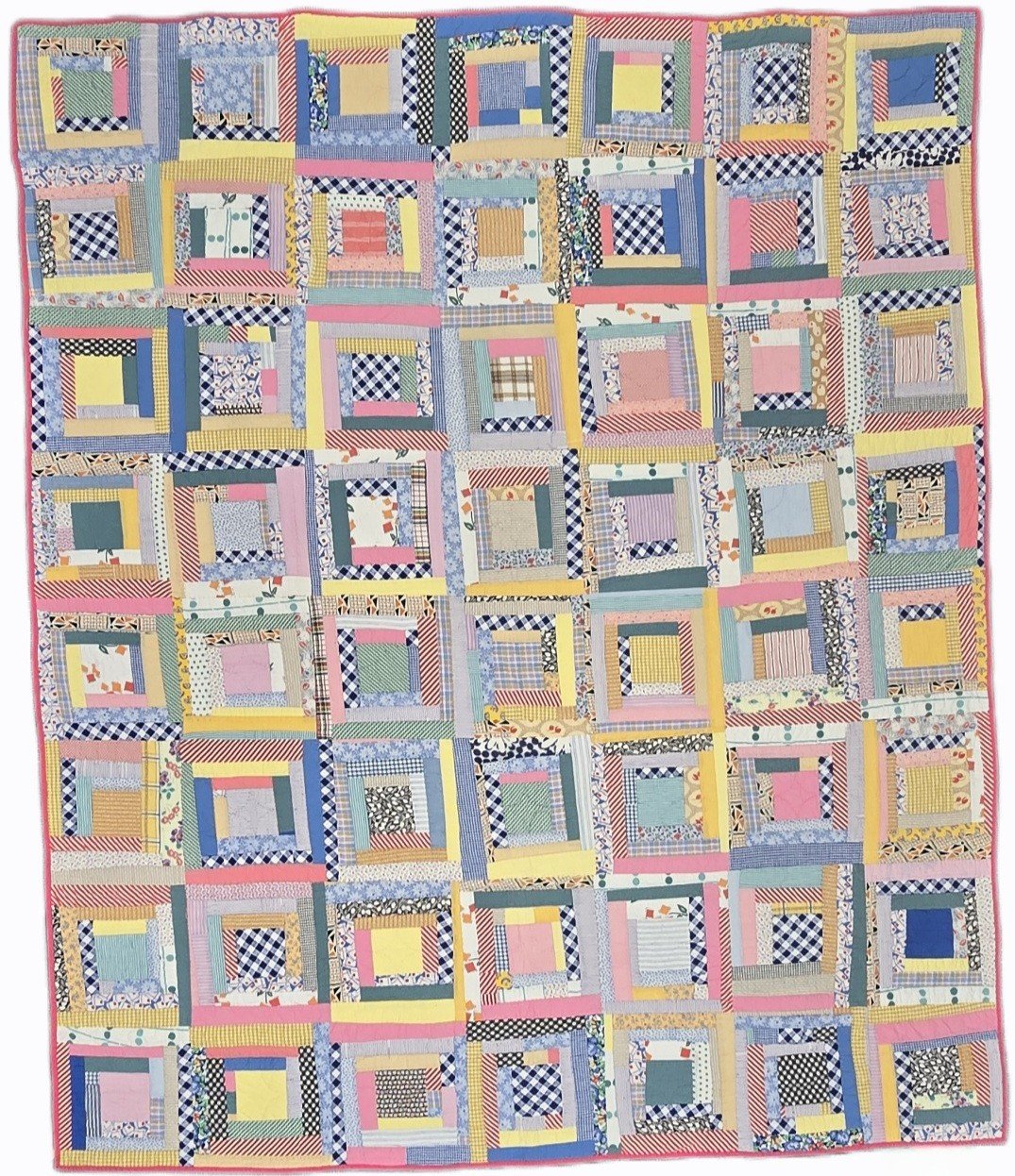 アンティークキルト✴︎ログキャビン Vintage Log Cabin Quilt Pattern