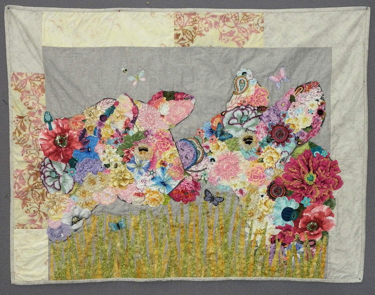animal collage quilt