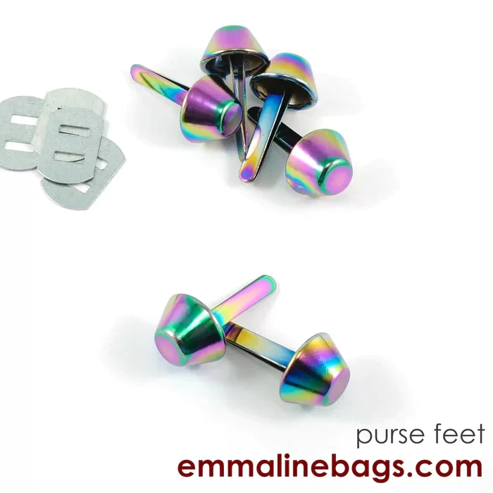 BUCKET PURSE FEET - 14mm - IRIDESCENT