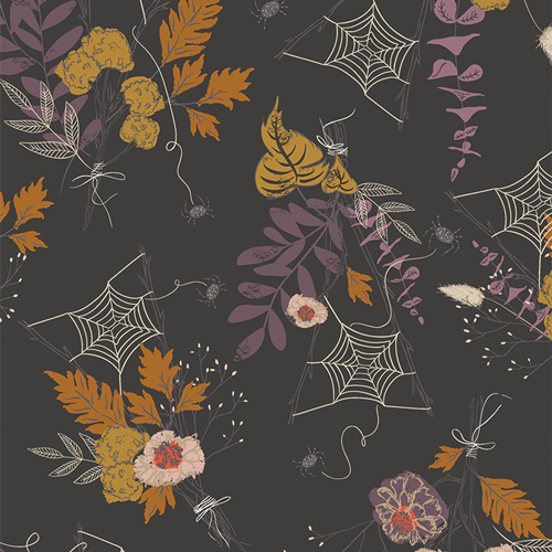 Cast a Spell Halloween Floral from Spooky 'n Sweet by Art Gallery Fabrics