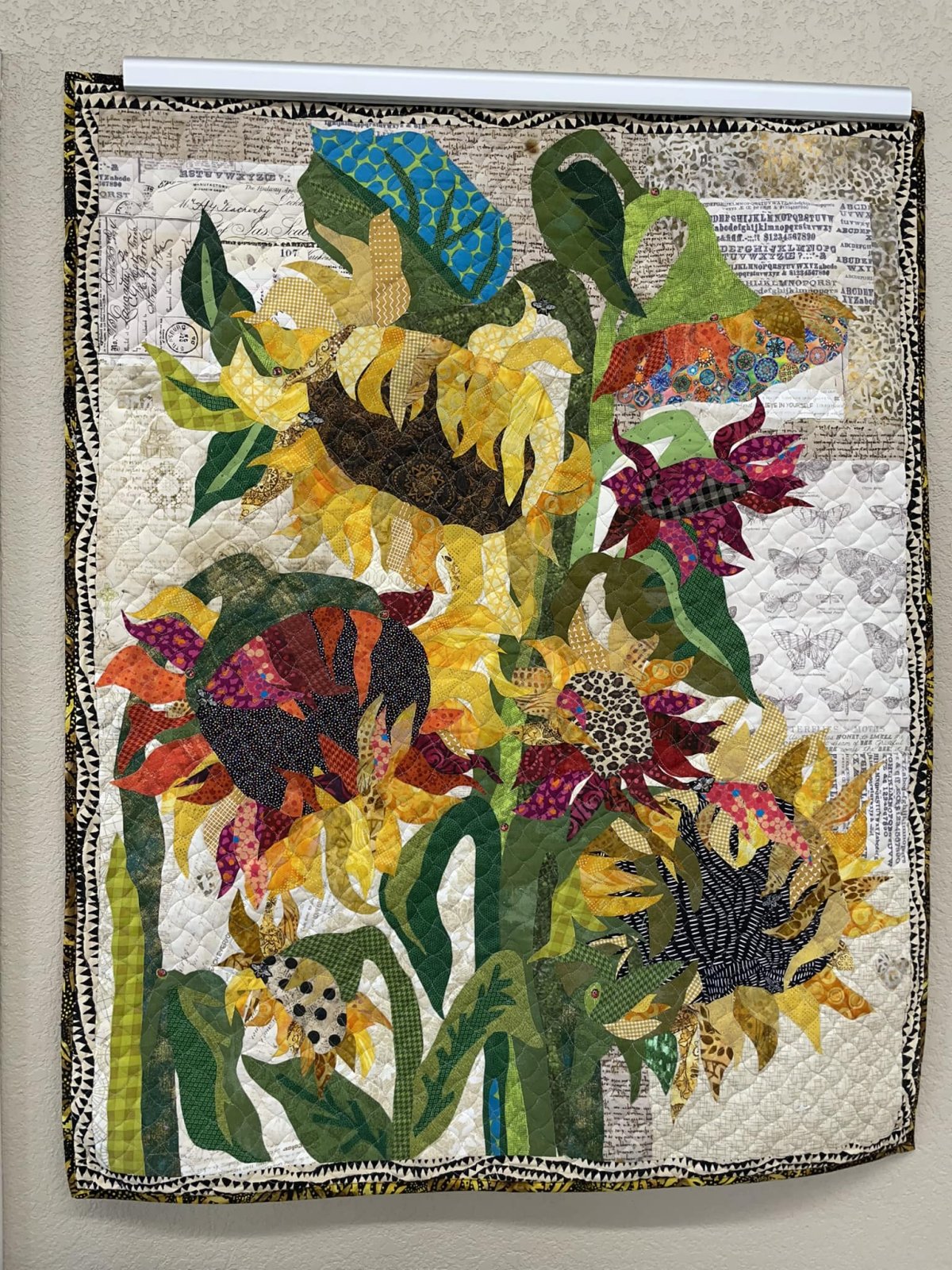 Sunflowers Collage Fabric Only Collage Kit for Laura Heine Sunflowers -  659245767