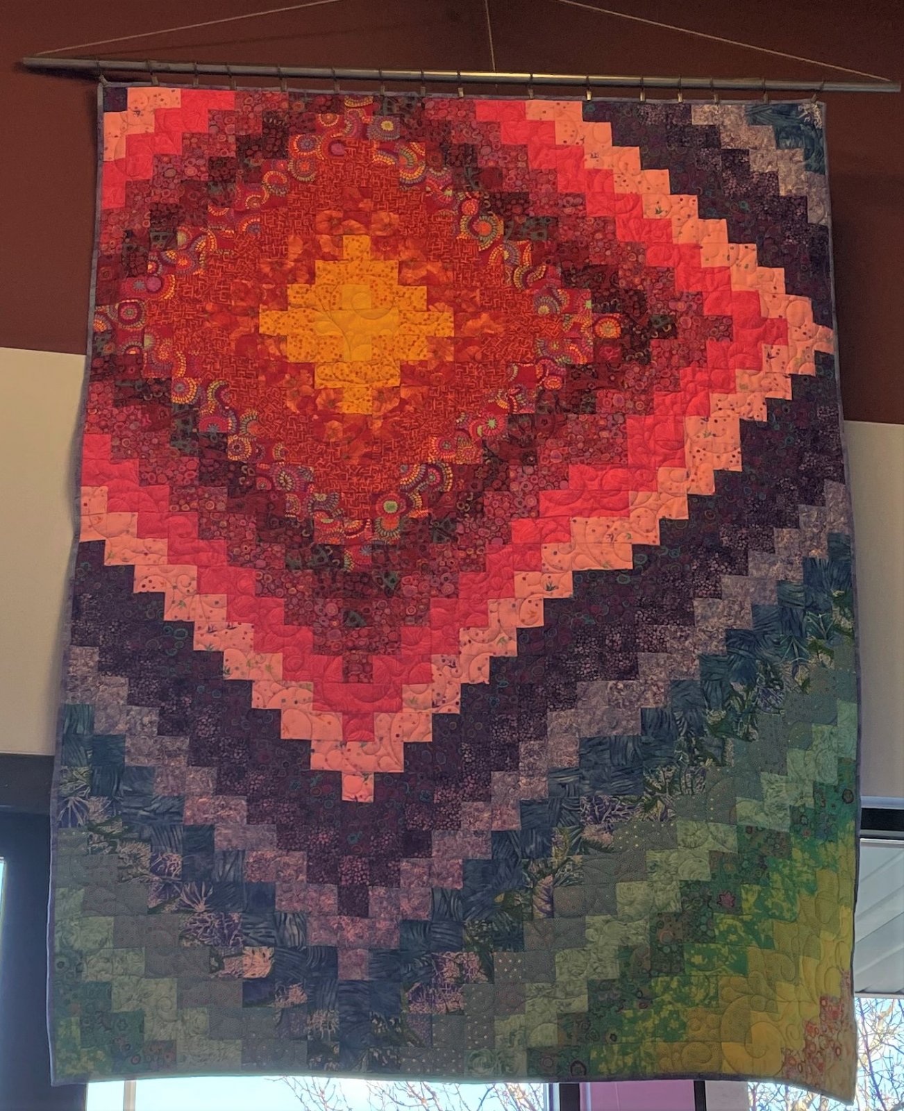 Rainbow Trip Around The World Quilt