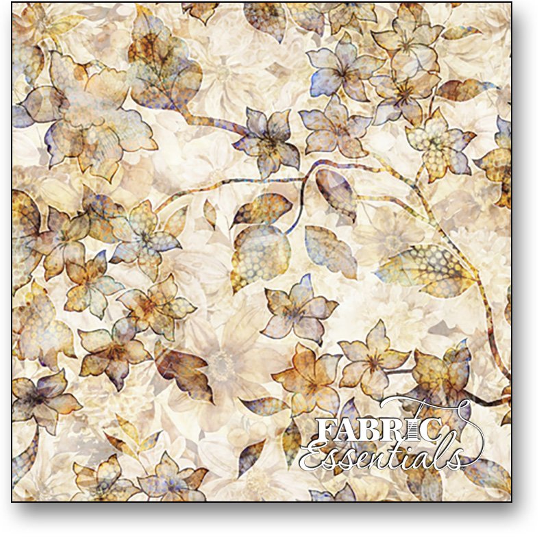 QT Fabrics - Got Your Back - 108in Wide Backing - 29250-A - Tonal Floral Cream