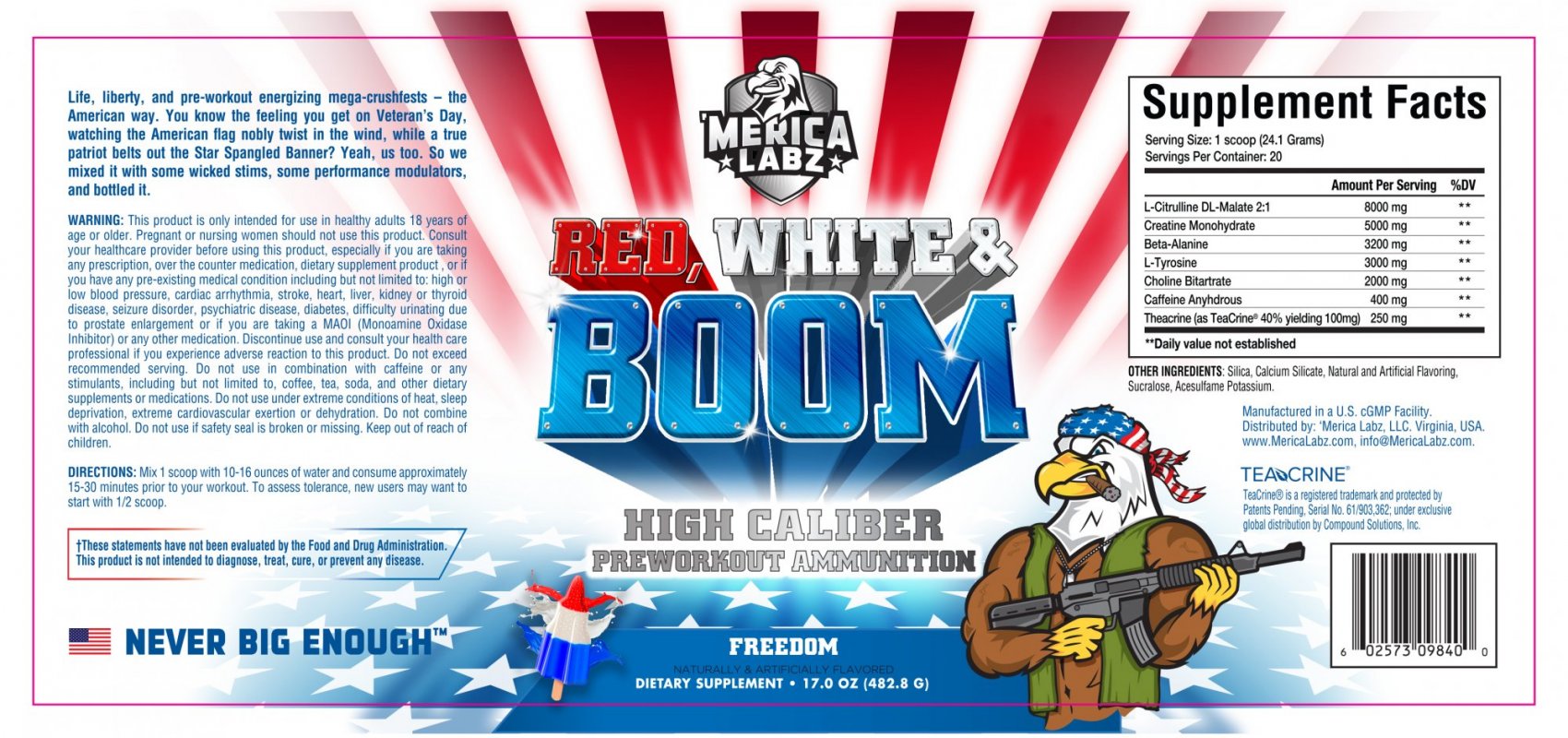 Red White Boom 20 Servings 602573098394