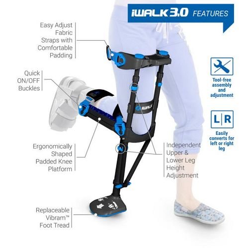 アイウォーク3.0 iWalk 3.0 Hands Free Crutch - 860002590813