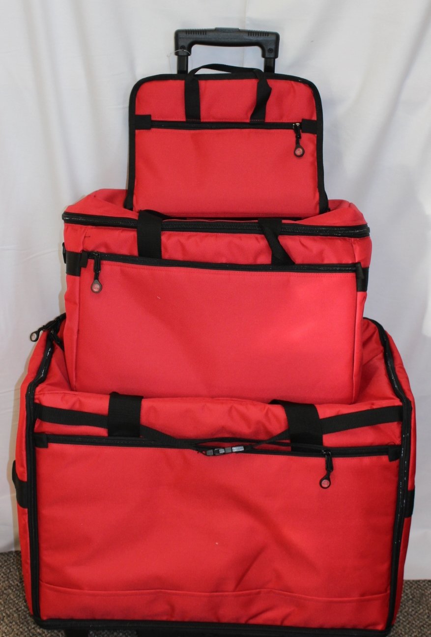 TB23 WHEELED LARGE SEWING MACHINE CARRIER / PROJECT BAG / NOTIONS BAG COMBO 099808026459