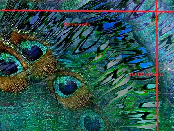 Stenzo Textiles Jersey Digital Print Fabric Peacock Plummage