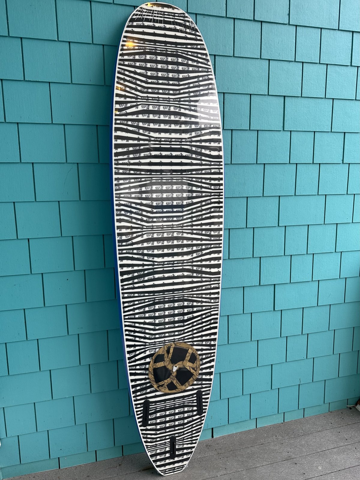 S&A Rock It 8'0 Soft Top Surfboard Dark Blue