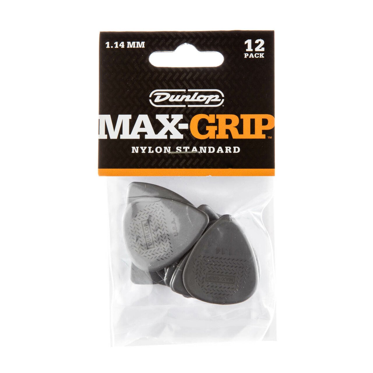 Dunlop Max Grip Nylon Standard Pick 1.14mm 12 Pack