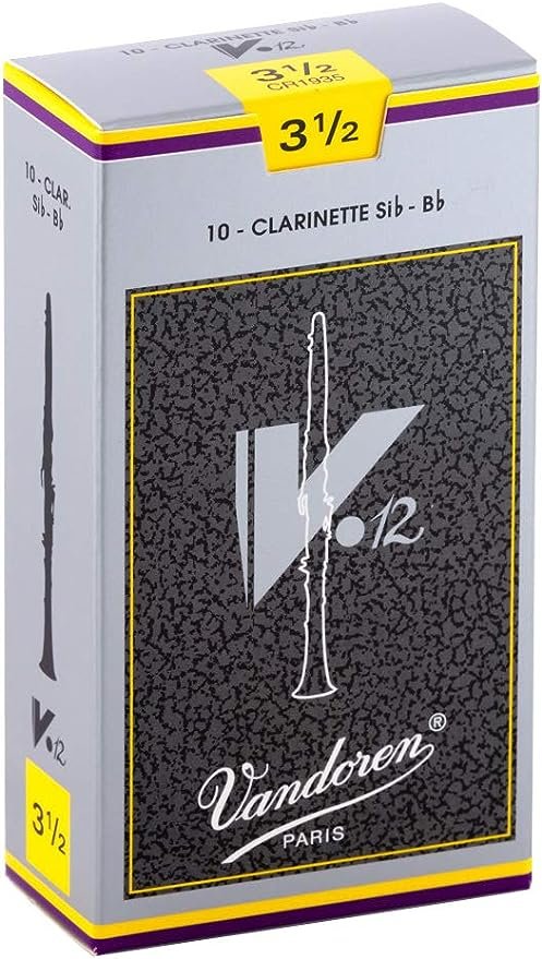 Vandoren Clarinet V.12 Reeds Strength 3.5 Box of 10