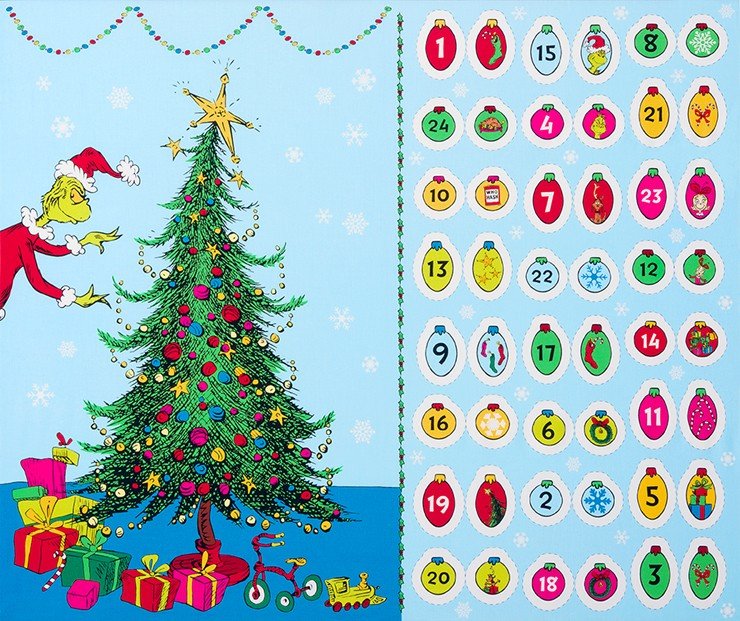 How The Grinch Stole Christmas Advent Calendar Panel 784626889750