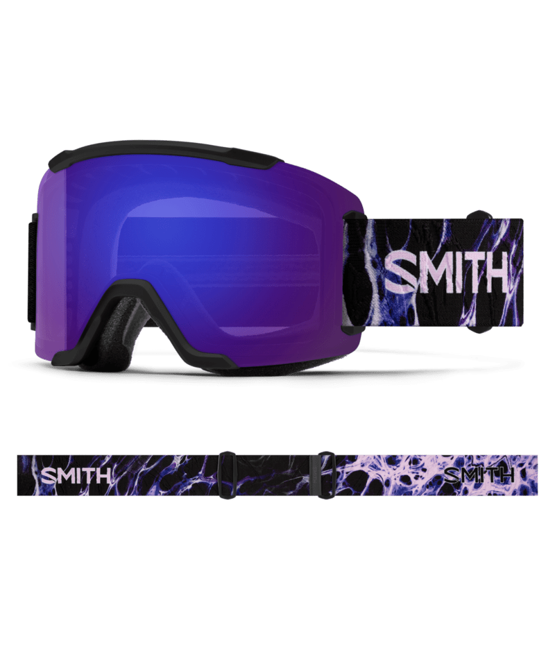 Smith Optics Squad 2 (Black Flex Plasma ChromaPop Everyday Violet Mirror) Snow Goggles  