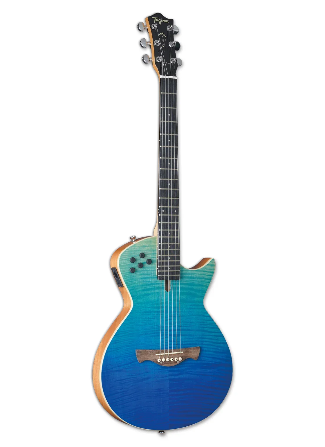 【12026】Tagima Guitars MODENA STEEL Tagima Modena Steel String Acoustic Guitar - Transparent Blue