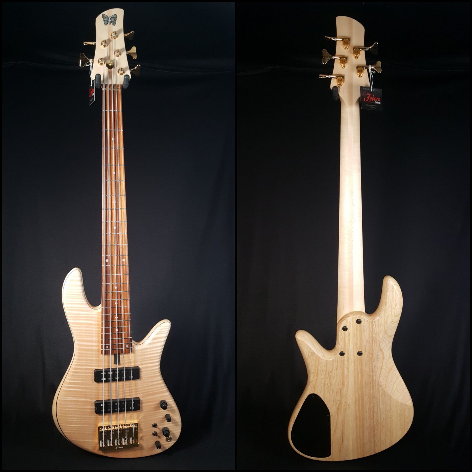 Fodera Emperor Standard 5 String Bass With Case 9lb 5oz