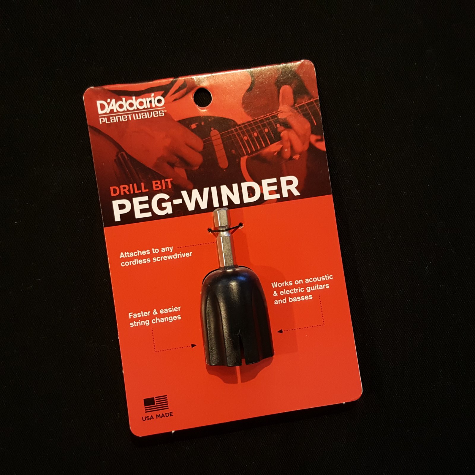 D/'Addario Planet Waves Drill Bit Peg Winder For Guitar